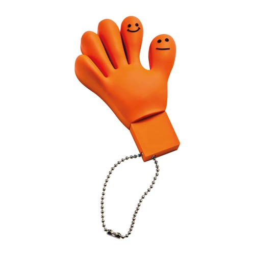 8 GB-os "fun hands" pendrive, narancssárga