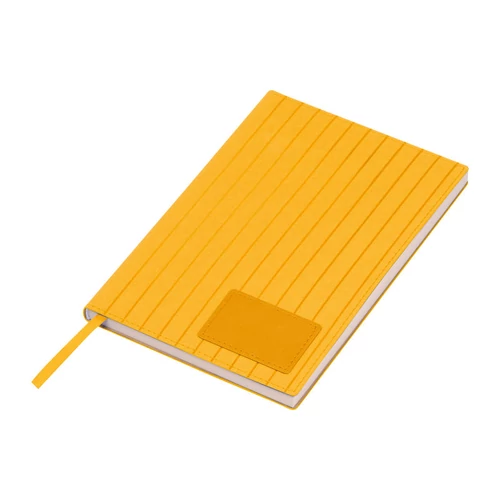 A5 PU borítású "Stripes" jegyzetfüzet, sárga