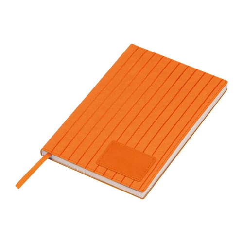 A5 PU borítású "Stripes" jegyzetfüzet, narancssárga