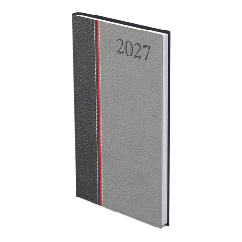 Groovy B5 álló zsebnaptár antracit-piros-szürke - 2027