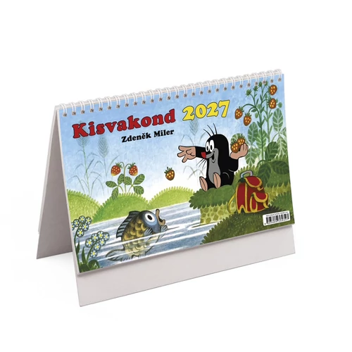 Kisvakond asztali naptár fehér álló kartontáblával - 2027