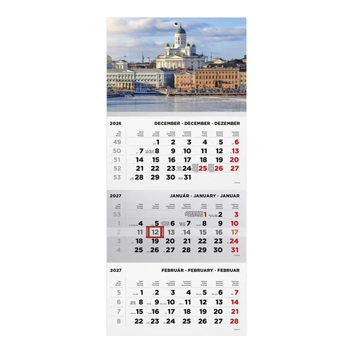 T072 Speditőrnaptár 1 tömbös, Város fejkartonnal - 2027