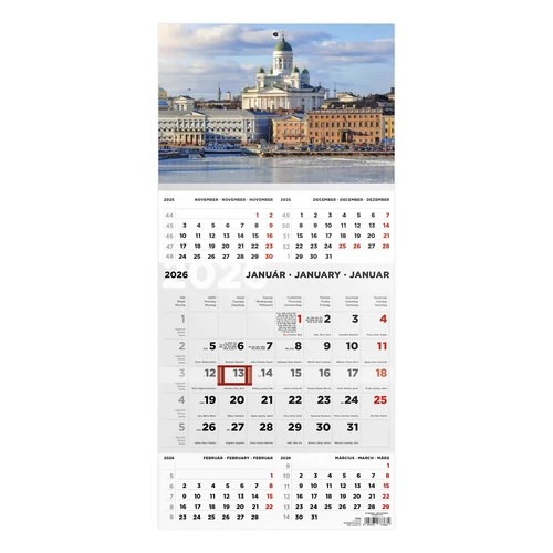 T076 Speditőrnaptár 1 tömbös, Város fejkartonnal - 2027