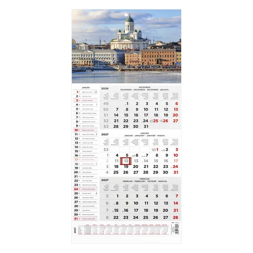 T077 Speditőrnaptár 1 tömbös, Város fejkartonnal - 2027