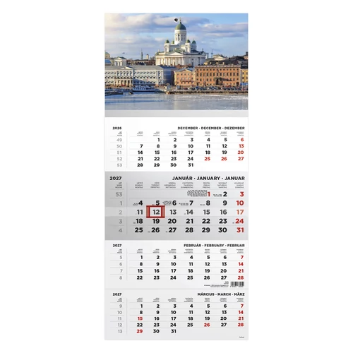 T079 Speditőrnaptár 1 tömbös, Város fejkartonnal - 2027