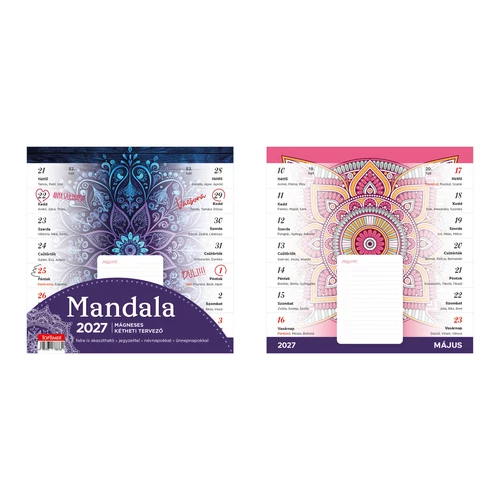 Mandala mágneses falinaptár - 2027