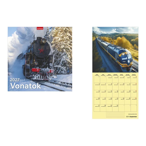 Vonatok falinaptár - 2027
