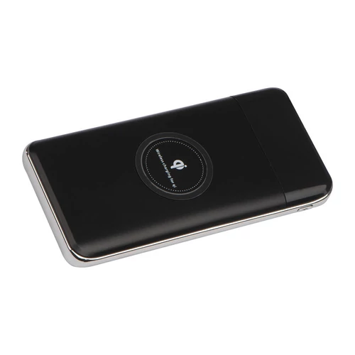 Vezeték nélküli power bank  - 8000 mAh, fekete