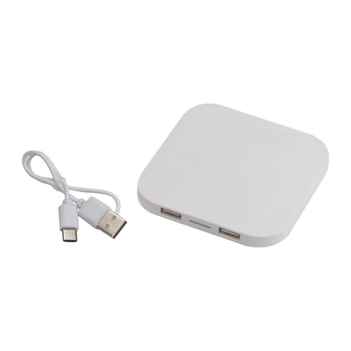 Vezeték nélküli töltő 2 USB-porttal, fehér