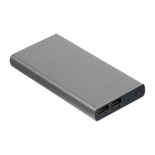 Powerbank, 10000 mAh, szürke