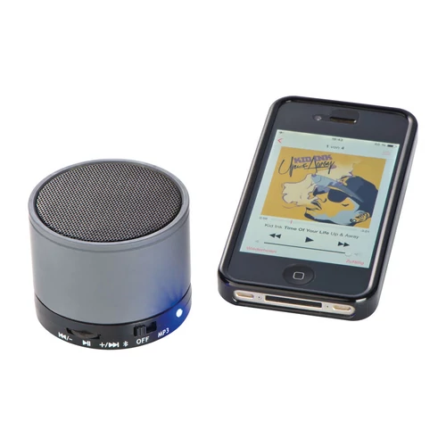 Fém bluetooth hangszóró, szürke