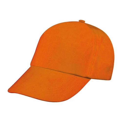 Vászon baseball sapka, 5 panel, narancssárga