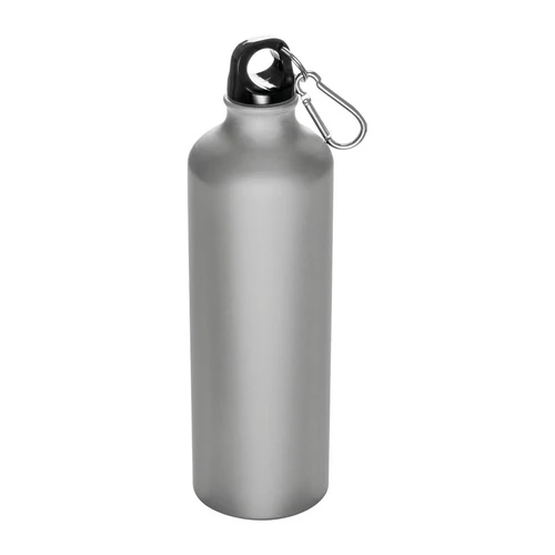 Nagy ivópalack karabinerrel, 800 ml, szürke