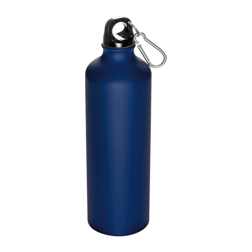 Nagy ivópalack karabinerrel, 800 ml, sötétkék