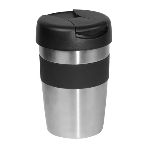 Vákuumszigetelt termoszbögre, 300 ml, fekete