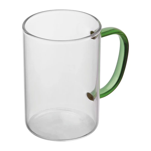 Üvegbögre színes füllel, 250 ml, zöld