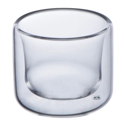 Duplafalú üvegpohár 50ml, áttetsző