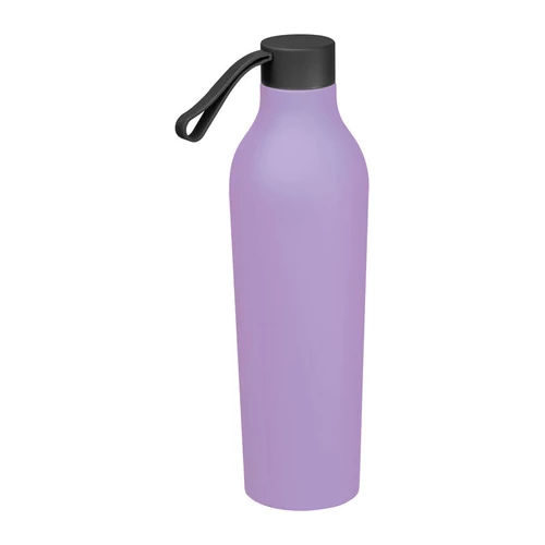 Gumírozott ivópalack, 750 ml, lila