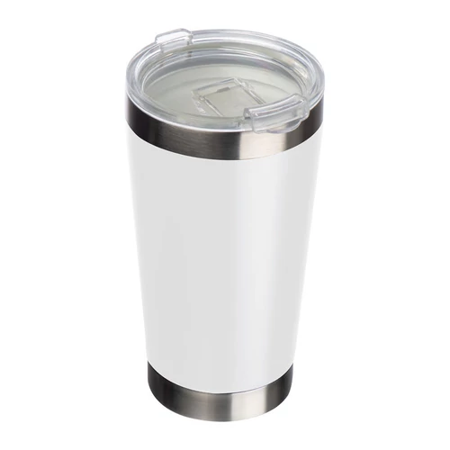 Kerámia bevonatú rozsdamentes acél bögre, 500ml, fehér