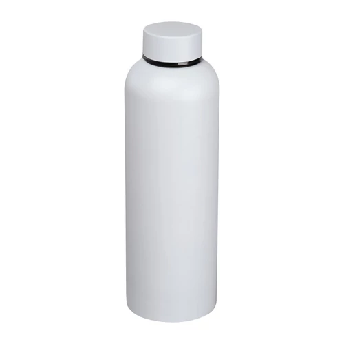 Újrahasznosított rozsdamentes acél kulacs,600ml, fehér