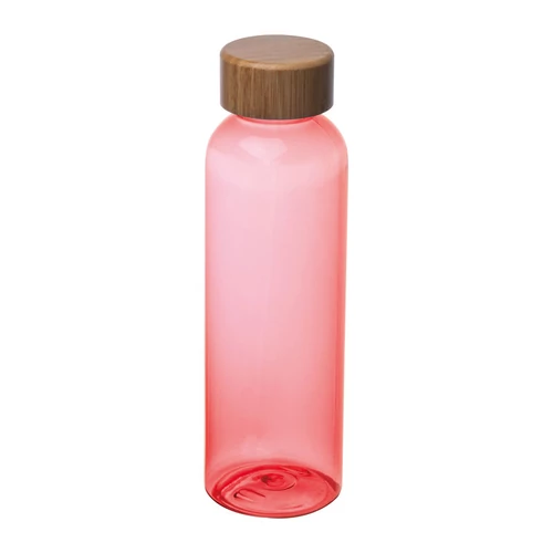 PET ivópalack bambusz fedéllel, 500ml, piros