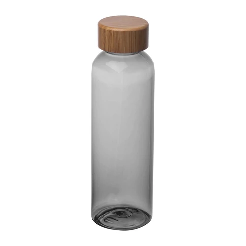 PET ivópalack bambusz fedéllel, 500ml, sötétszürke