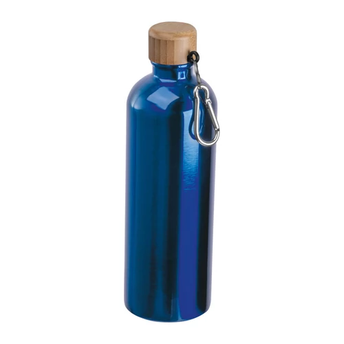 Rozsdamentes acél ivópalack karabinerrel, 750ml, kék