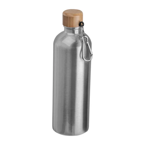 Rozsdamentes acél ivópalack karabinerrel, 750ml, szürke