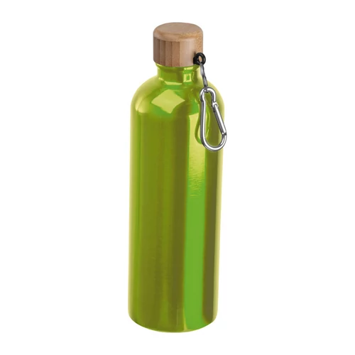 Rozsdamentes acél ivópalack karabinerrel, 750ml, világos zöld