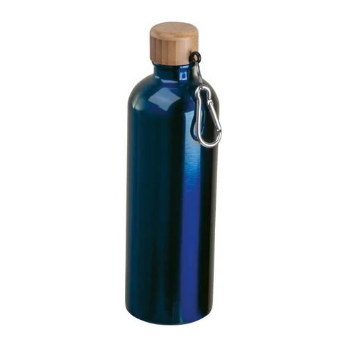 Rozsdamentes acél ivópalack karabinerrel, 750ml, sötétkék