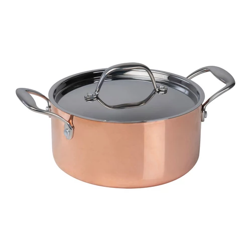 Indukciós főzőedény fedéllel, rose gold