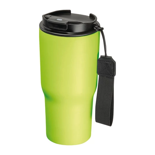 Rozsdamentes acél termosz pohár, 550 ml, világos zöld