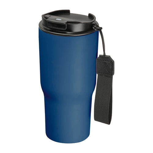 Rozsdamentes acél termosz pohár, 550 ml, sötétkék