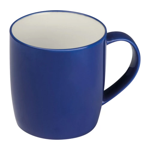 Kerámia bögre, színes külsővel, 300 ml, kék