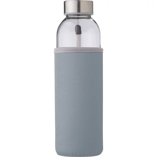 Üvegpalack neoprén tokban, 500 ml, szürke