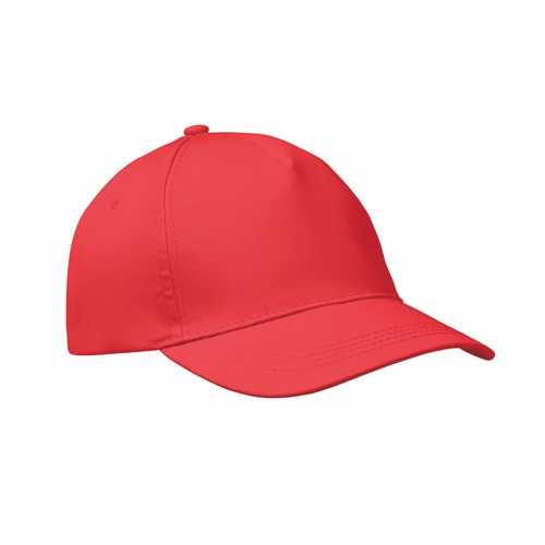 BUZZ 5 panel baseball sapka 160g/m², piros