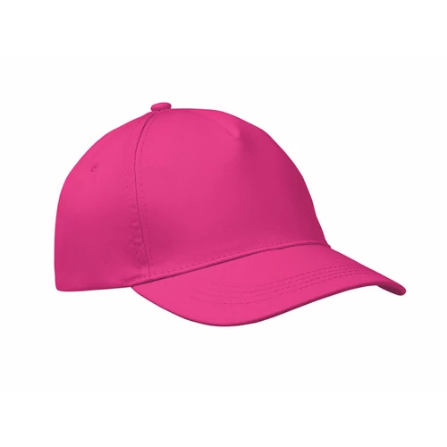 BUZZ 5 panel baseball sapka 160g/m², fukszia