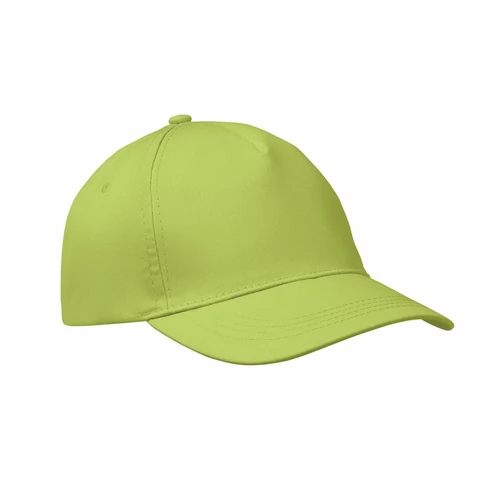 BUZZ 5 panel baseball sapka 160g/m², lime