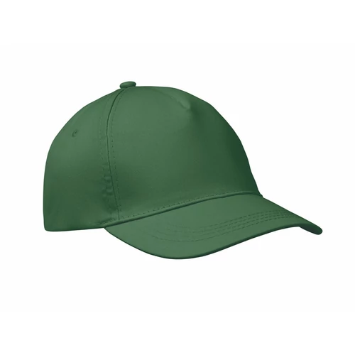 BUZZ 5 panel baseball sapka 160g/m², sötétzöld