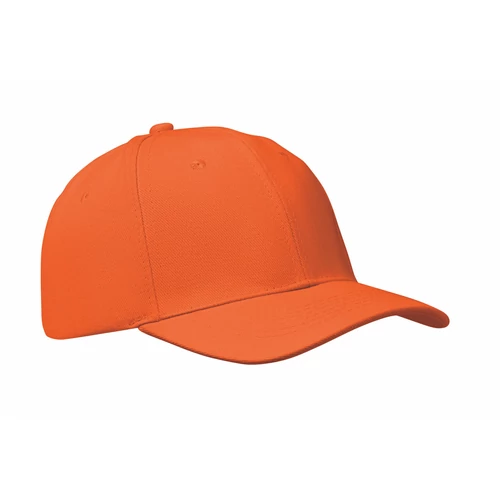 BUFFALO 6 panel baseball sapka 260g/m², narancssárga