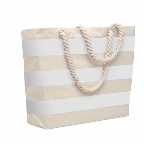 HEAVEN STRIPE Pamut strandtáska 220 g/m², fehér
