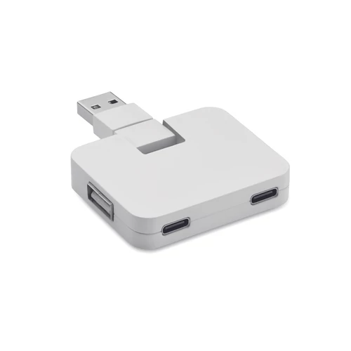 SQUARE-C 4 portos USB hub, fehér