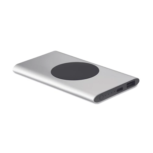 POWERPLUS 5000mAh 15W vez.n. powerbank, matt ezüst