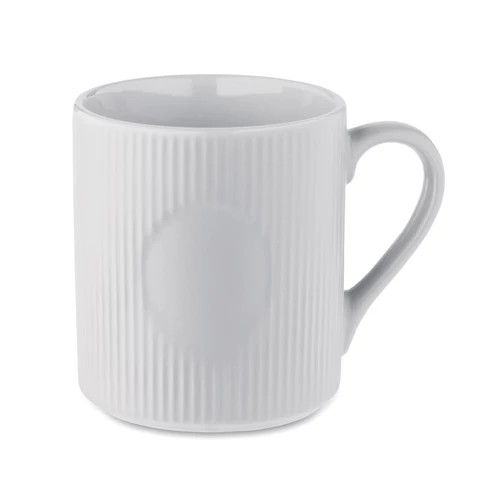 RIBMUG Bordázott kerámia bögre 340 ml, fehér