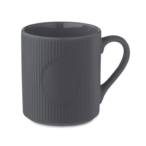 RIBMUG Bordázott kerámia bögre 340 ml, kőszürke