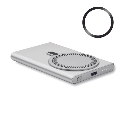 PAWTT Vezeték nélkül töltő powerbank, matt ezüst