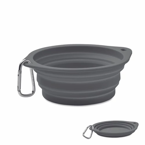 KOLAPDIER Hordozható ivó/etetőtál 350 ml, kőszürke