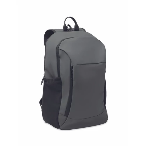 KOROVIN 15 col puha PU laptop hátizsák, kőszürke