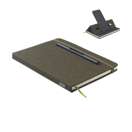 RINBOOK A5 notesz telefontartóval, sötétzöld