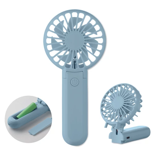 IBERA Hordozh.összecsukh. ventilátor, babakék